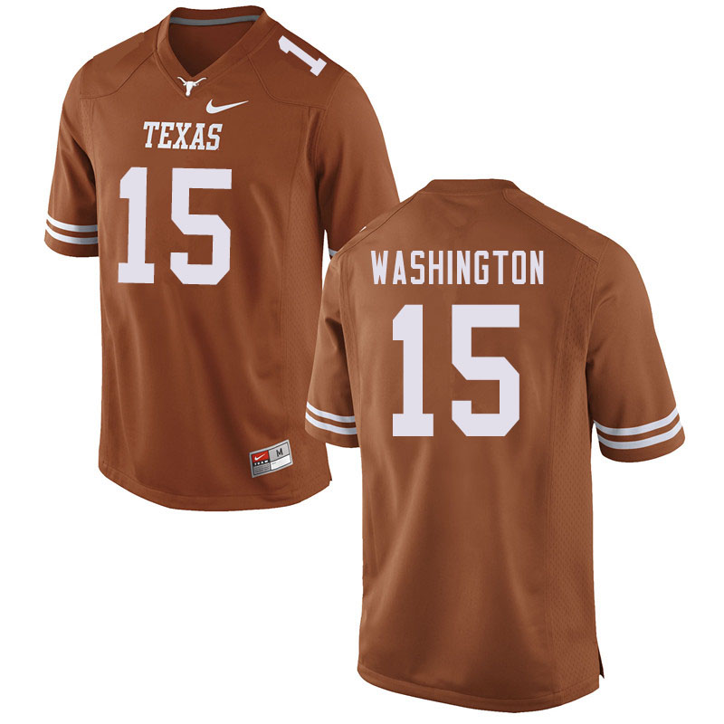Men #15 Marcus Washington Texas Longhorns College Football Jerseys Sale-Orange - Click Image to Close